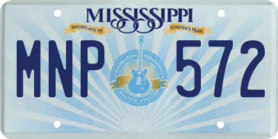 MS license plate MNP572