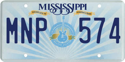 MS license plate MNP574