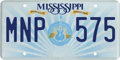 MS license plate MNP575