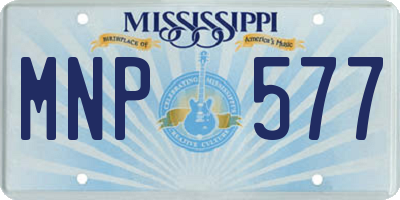 MS license plate MNP577