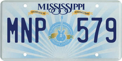 MS license plate MNP579