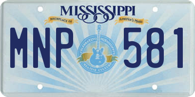 MS license plate MNP581