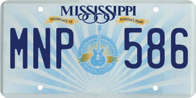 MS license plate MNP586
