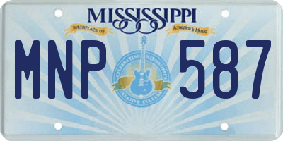 MS license plate MNP587