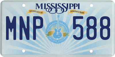 MS license plate MNP588