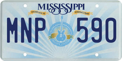 MS license plate MNP590