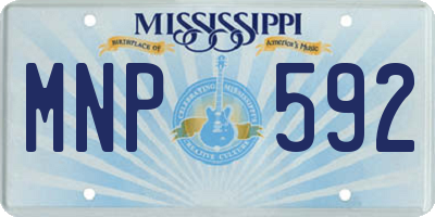 MS license plate MNP592