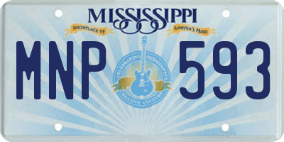 MS license plate MNP593