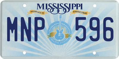 MS license plate MNP596