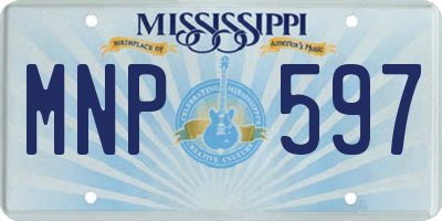 MS license plate MNP597