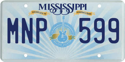 MS license plate MNP599
