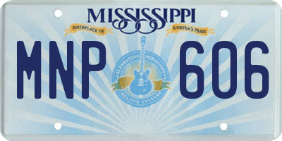 MS license plate MNP606