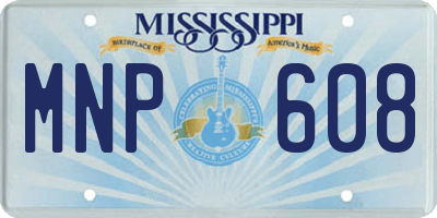 MS license plate MNP608