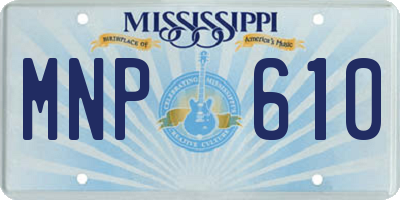 MS license plate MNP610