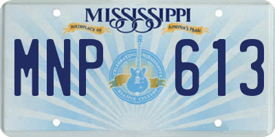 MS license plate MNP613