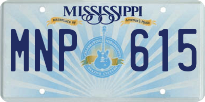 MS license plate MNP615