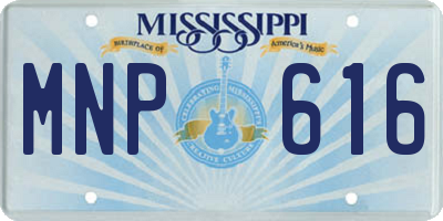 MS license plate MNP616