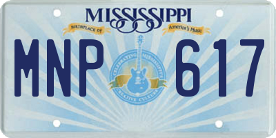 MS license plate MNP617