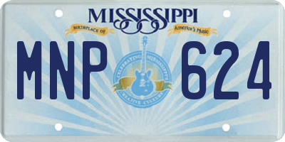 MS license plate MNP624