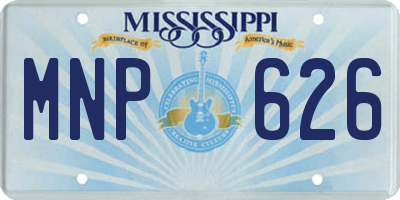 MS license plate MNP626