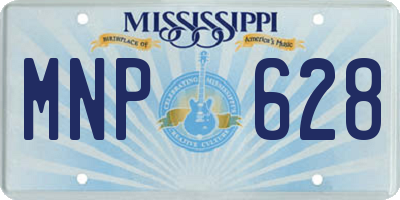 MS license plate MNP628