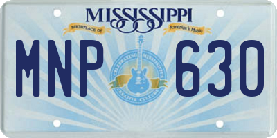 MS license plate MNP630