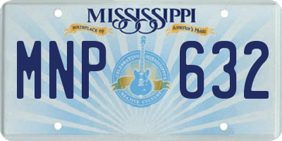 MS license plate MNP632