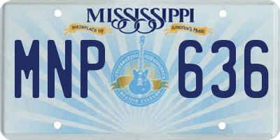 MS license plate MNP636