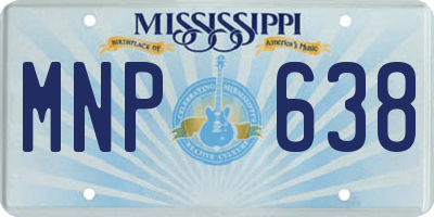 MS license plate MNP638