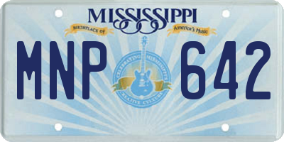 MS license plate MNP642