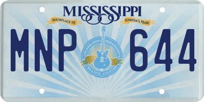 MS license plate MNP644