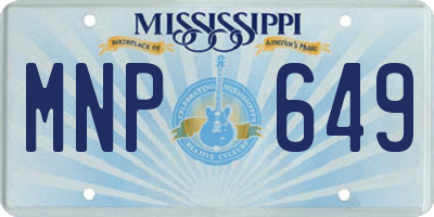 MS license plate MNP649