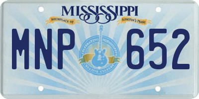 MS license plate MNP652