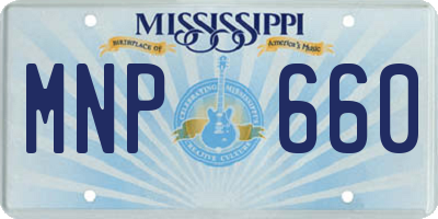 MS license plate MNP660