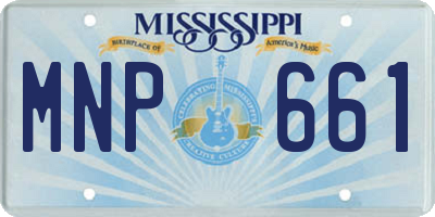 MS license plate MNP661