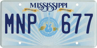MS license plate MNP677