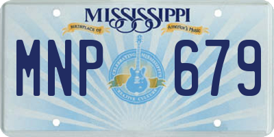 MS license plate MNP679