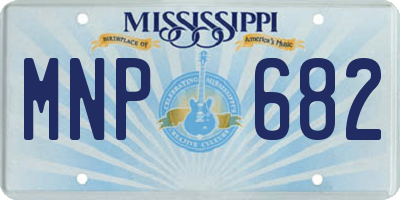 MS license plate MNP682