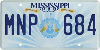 MS license plate MNP684