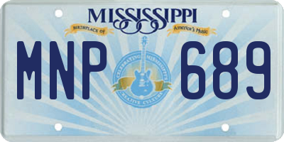 MS license plate MNP689