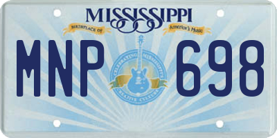 MS license plate MNP698