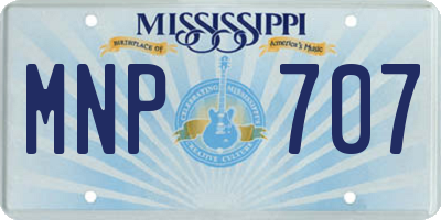 MS license plate MNP707
