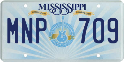 MS license plate MNP709