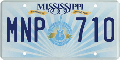 MS license plate MNP710