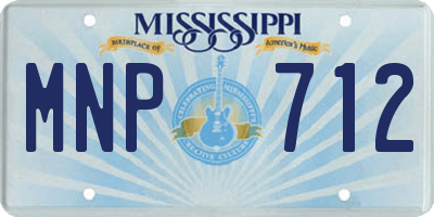 MS license plate MNP712
