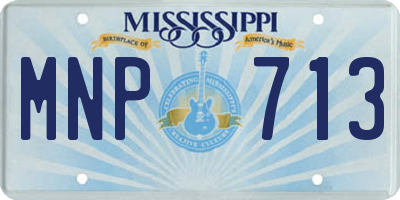 MS license plate MNP713