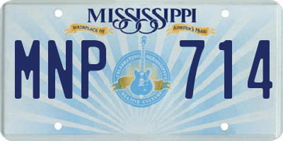 MS license plate MNP714