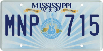 MS license plate MNP715