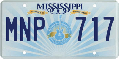 MS license plate MNP717