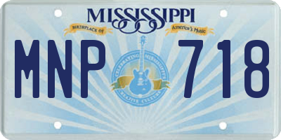 MS license plate MNP718